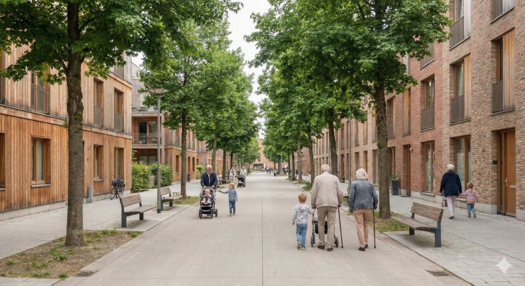 Modern housing development